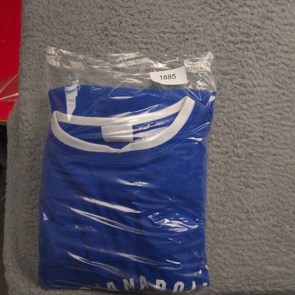 Vintage 2000 Indianapolis Colts Pro Knit Shirt Mens L Blue 3/4 Sleeve NFL - Picture 9 of 9